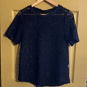 Elegant navy blue  Lace Top